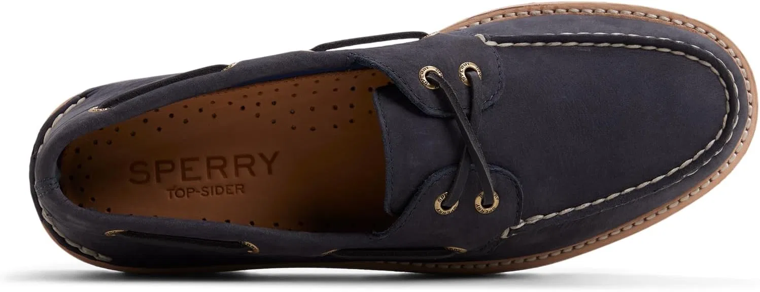 Мужские лодочные туфли Sperry Authentic Original с протектором, Nubuck Navy — фото 4