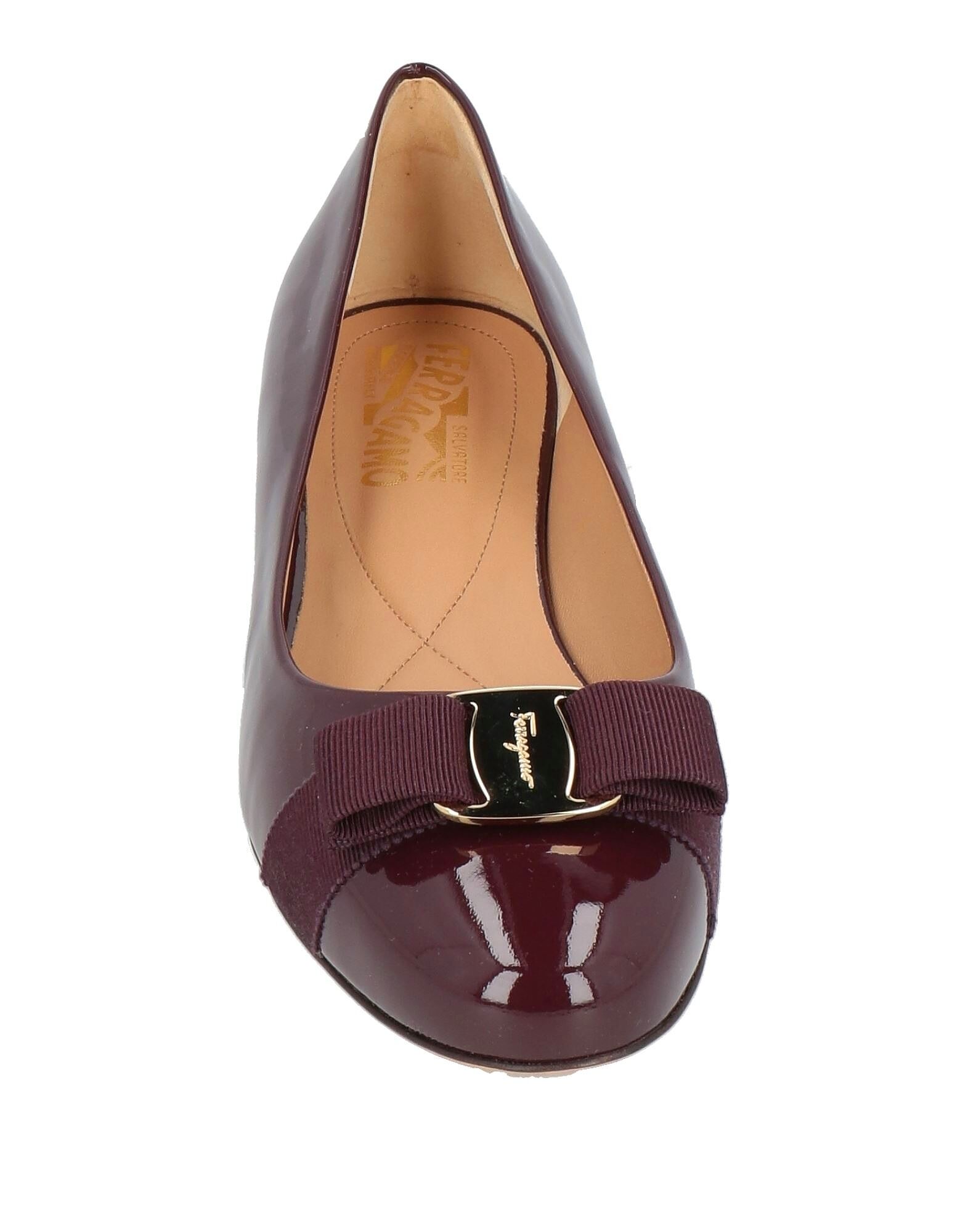Балетки Ferragamo, сливовый — фото 4