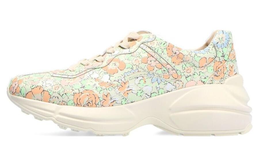 

Кроссовки GUCCI Rhyton Chunky Sneakers Women's Low-Top Mint Green/Peach