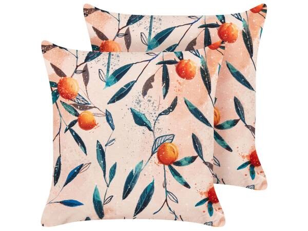 

Подушка Beliani 2 шт PIALPETTA, 45x45x45 см цвет multicolor/orange/rot