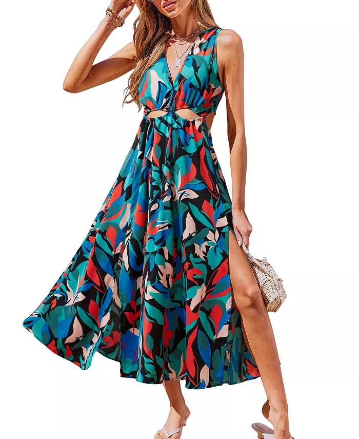 

Женское пляжное платье Wait and See Tropical Maxi Cupshe, черный