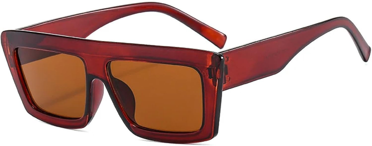 

Модные солнцезащитные очки в крупной оправе для женщин и мужчин, трендовые, роскошные, для уличной фотографии и активного отдыха, солнцезащитные очки UV400 TKKTLLT, Brown Brown