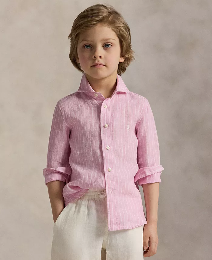 

Футболка в полоску для малышей и мальчиков Polo Ralph Lauren, розовый