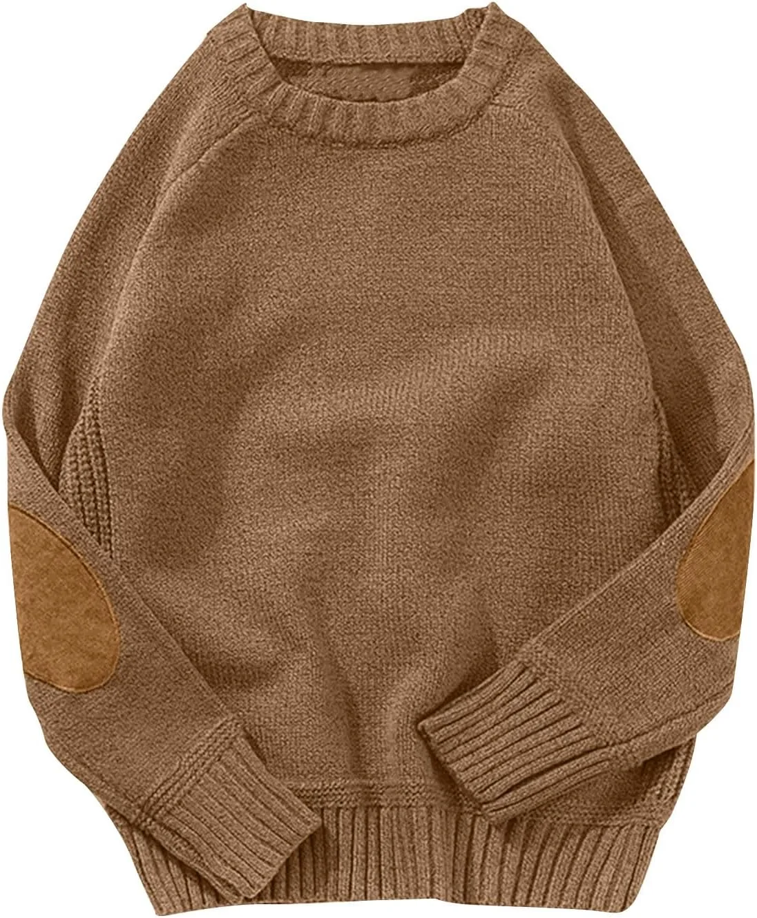 

Зимний мужской свитер в стиле винтаж с налокотниками