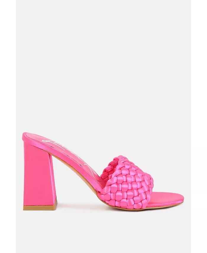 

Плетеные атласные сандалии Lust Look London Rag, розовый
