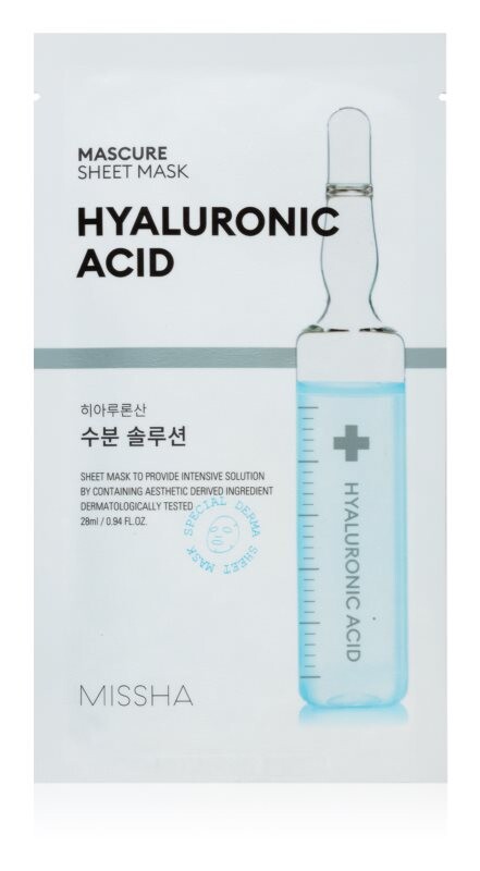 

Листовая увлажняющая маска Missha Mascure Hyaluronic Acid