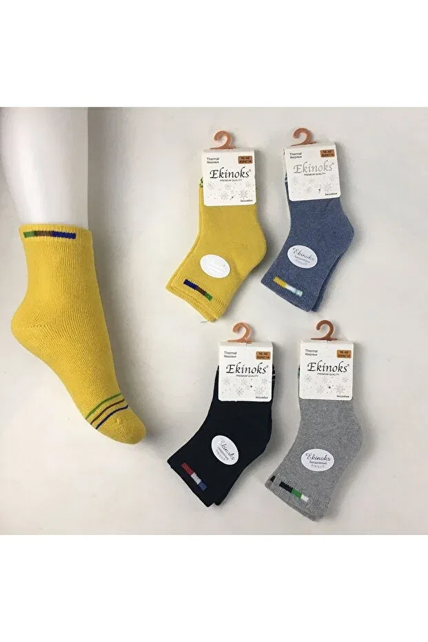 Детские носки для мальчиков с принтом 4-Piece kokonu pattern baby boy towel socket assortment Bebek Meselesi, Mixed Color