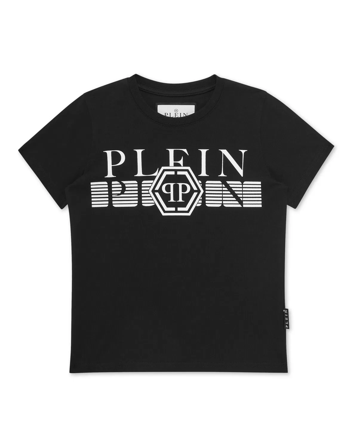 Детская футболка для мальчиков с принтом логотипа PHILIPP PLEIN, черный