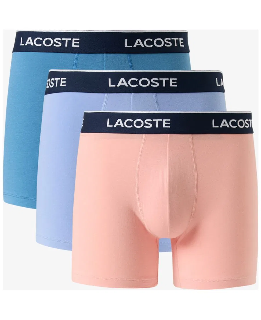 Трусы-боксеры мужские, комплект из 3 шт., с принтом Lacoste, Phoenix Blue Navy Blue