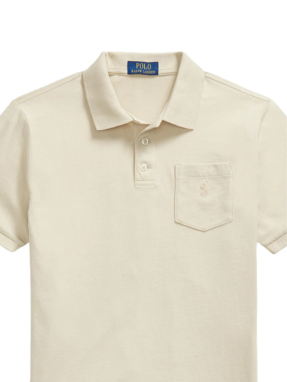 Поло стандартного кроя для мальчика Polo Ralph Lauren, бежевый — фото 3