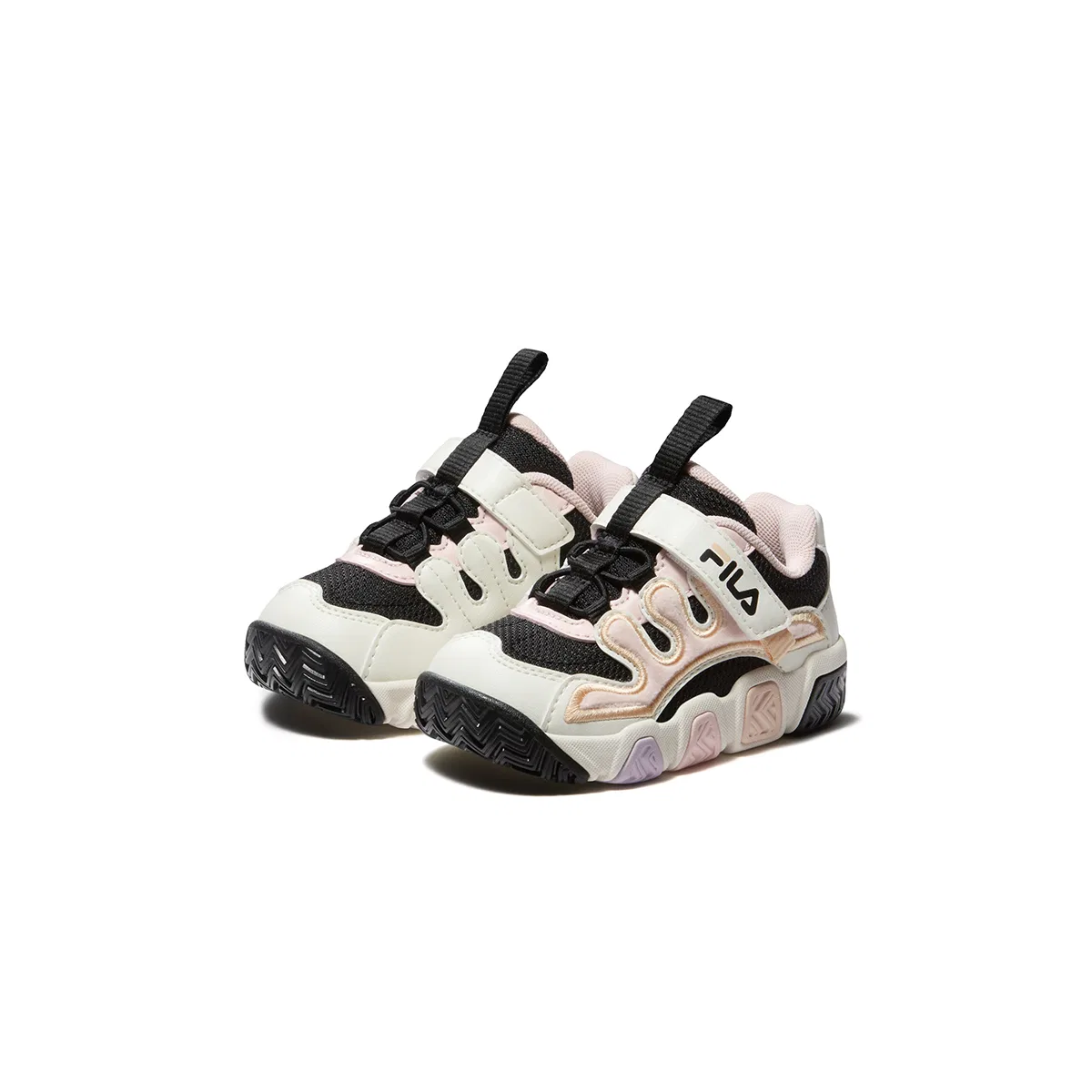 Детские баскетбольные кроссовки с принтом FILA KIDS, Black/Milk White — фото 4