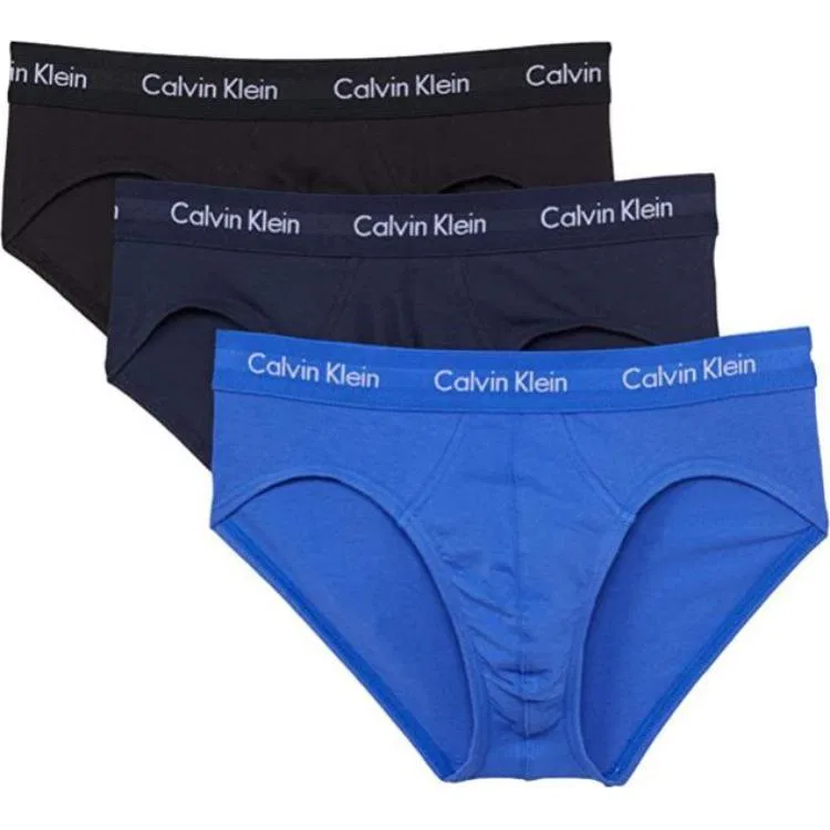 Мужские трусы-боксеры комплект из 3 шт Calvin Klein, 3 шт (Black+Dark Blue+Blue)
