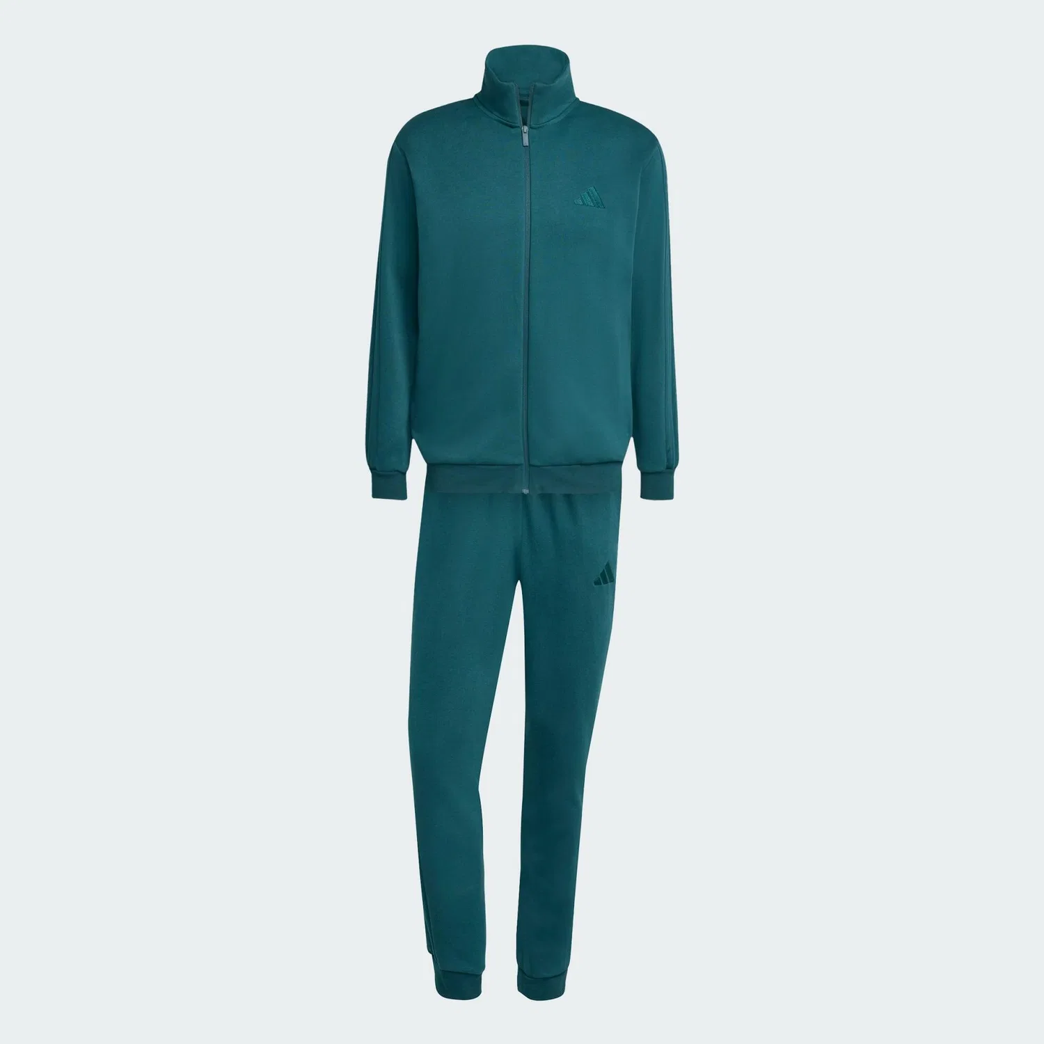 Мужской спортивный костюм с флиса 3-Streifen Adidas, Khakigrun Dunkelgrun — фото 2