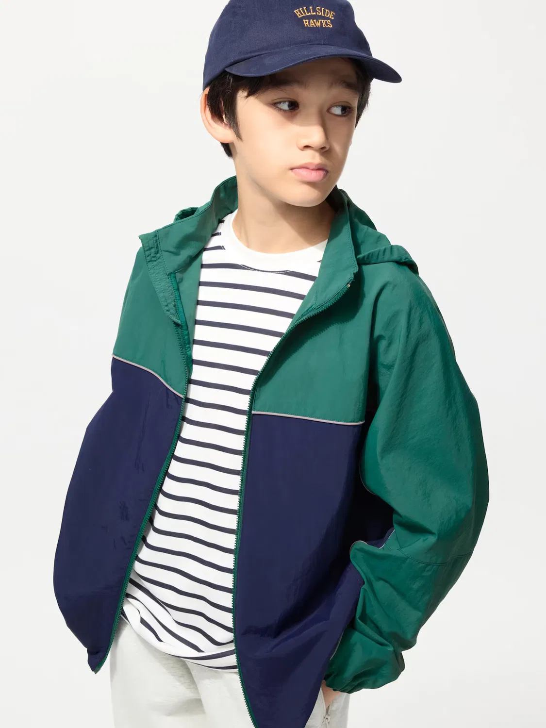 Парка Uniqlo, компактная с защитой от ультрафиолета, зеленый