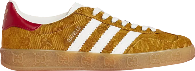 Кроссовки Adidas Gucci x Wmns Gazelle 'GG Monogram', коричневый — фото 2