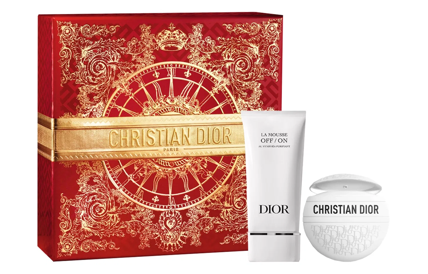 Набор для ухода за кожей с очищающим средством и кремом против морщин, DIOR, Radiant Gold Lucky Box Limited Edition