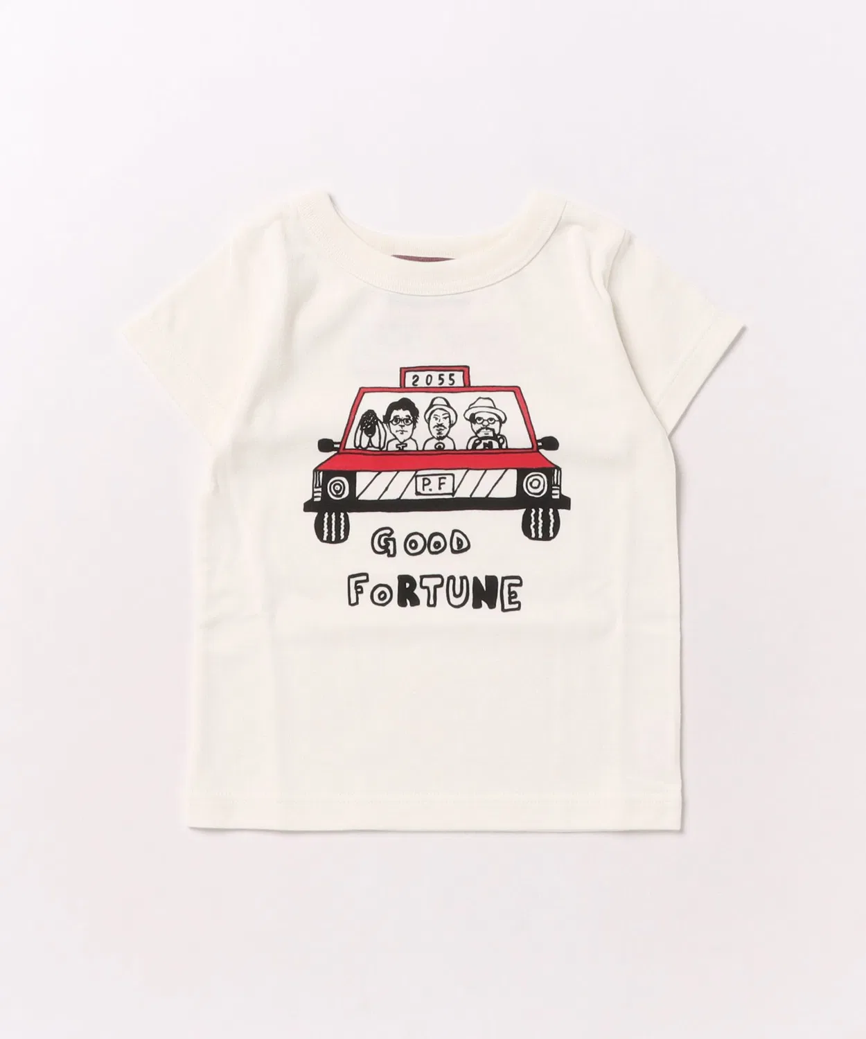 Детская футболка с принтом Happy Car P.FIELD, Off White