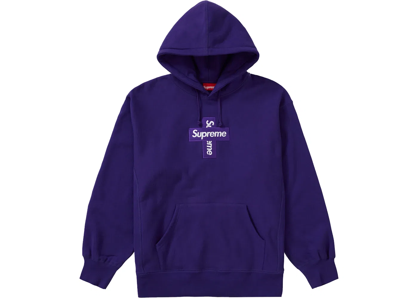 Мужской худи с принтом Cross Box Logo Supreme, Purple