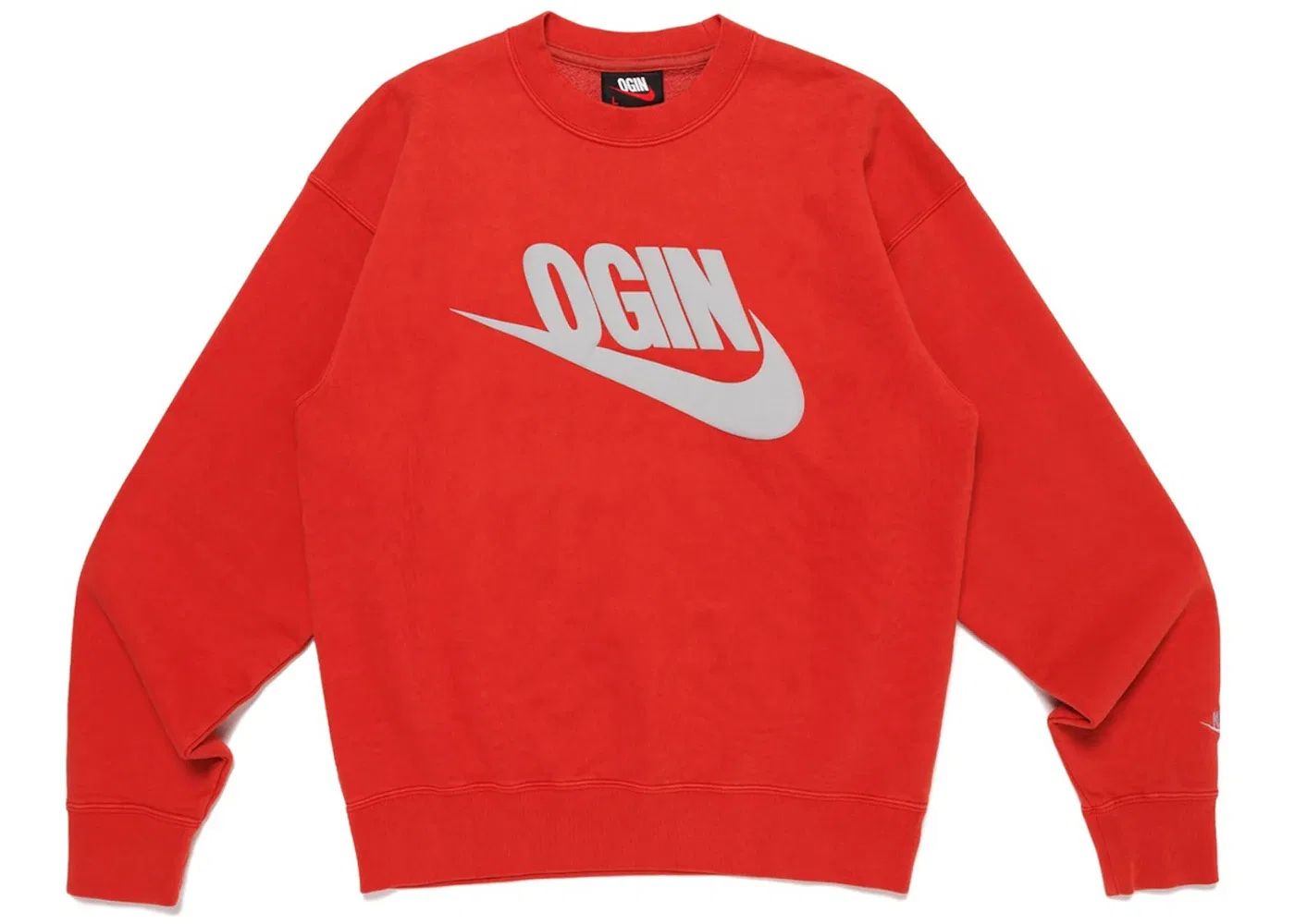 Мужской свитшот с флисом Nike x Nigo NRG Fleece Crew Sweatshirt (Asia Exclusive), Red