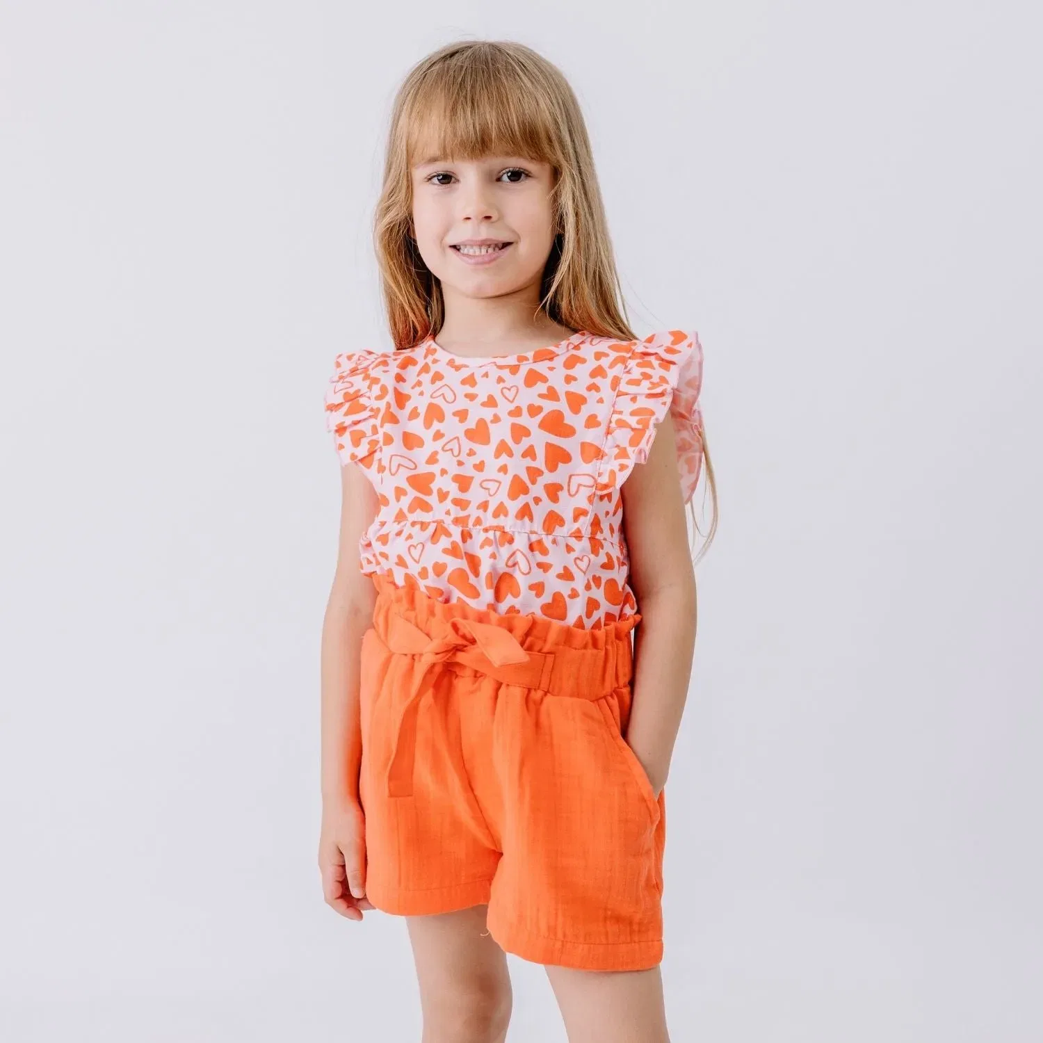 Шорты с принтом Coral Bloom Walkiddy, коралловый
