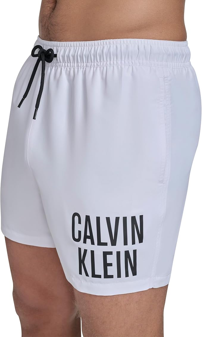 Плавательные шорты Calvin Klein Volley Quick Dry Lightweight Block Logo, белый — фото 2