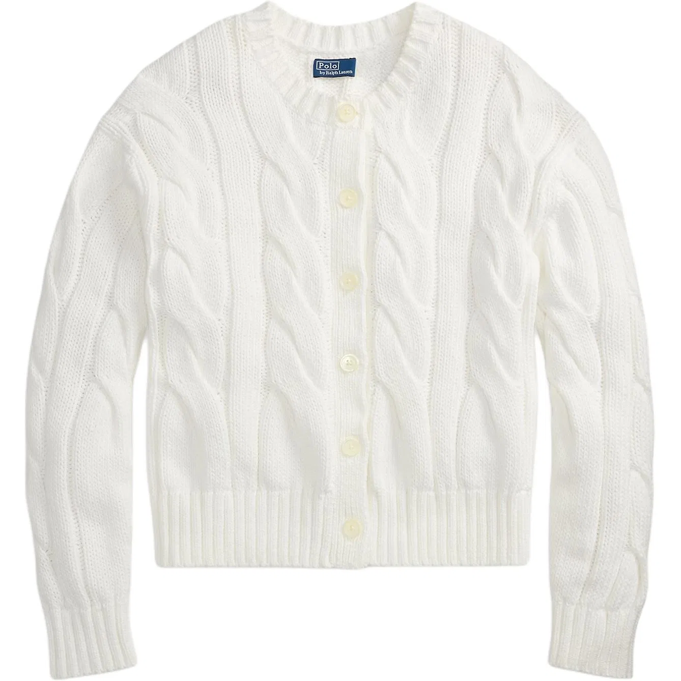Женский кардиган крупной вязки Cable-Knit Cardigan Polo Ralph Lauren, White