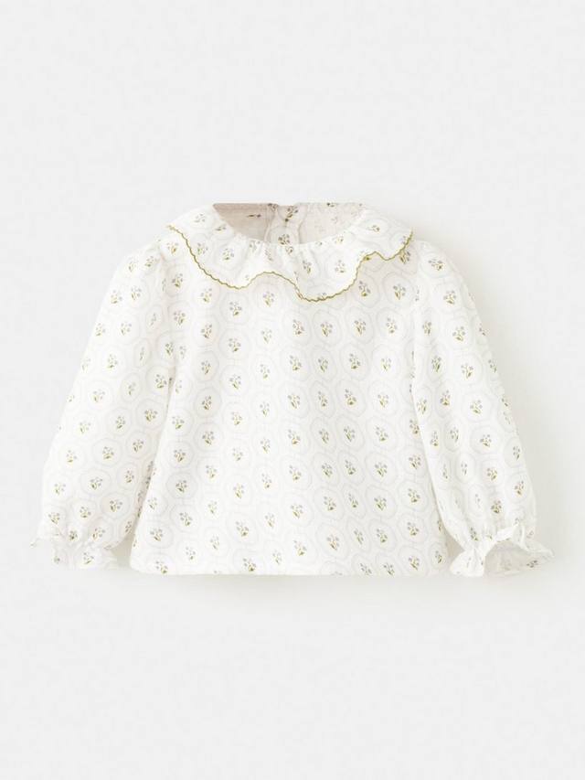 

Детский топ Baby Milan с цветочным принтом Mango, Natural White