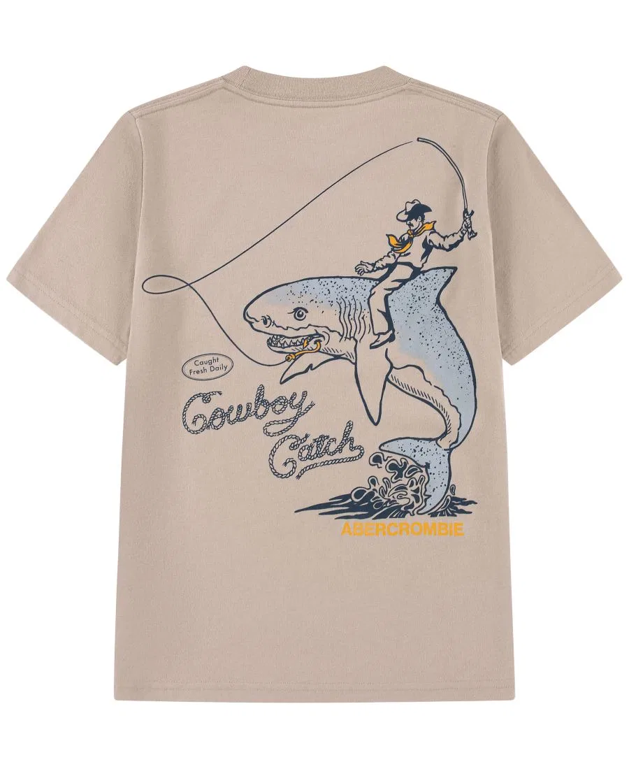 Футболка с принтом Cowboy-on-Shark abercrombie kids, Simply — фото 2