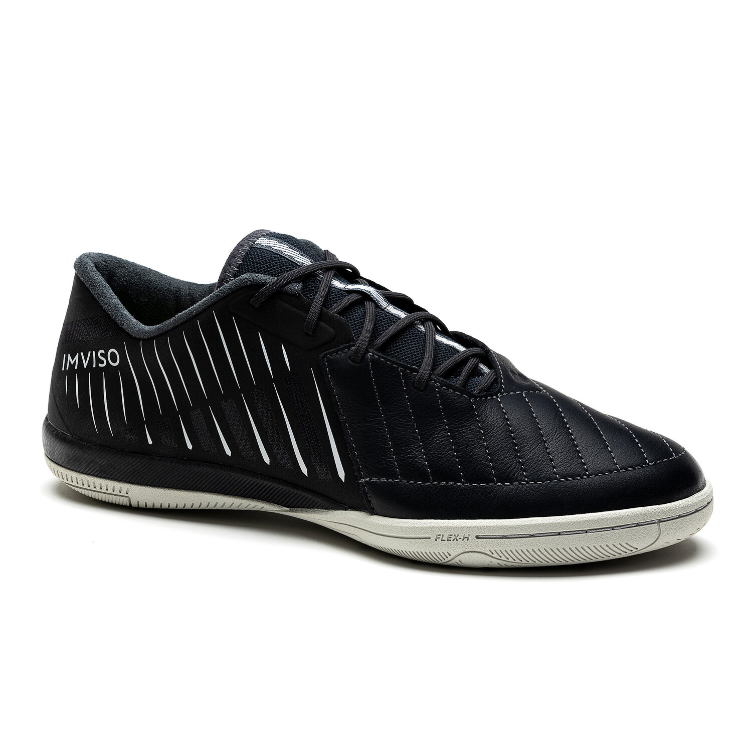 

Женская/мужская спортивная обувь для мини-футбола кожаная - Ginka 900 black KIPSTA, углерод серый