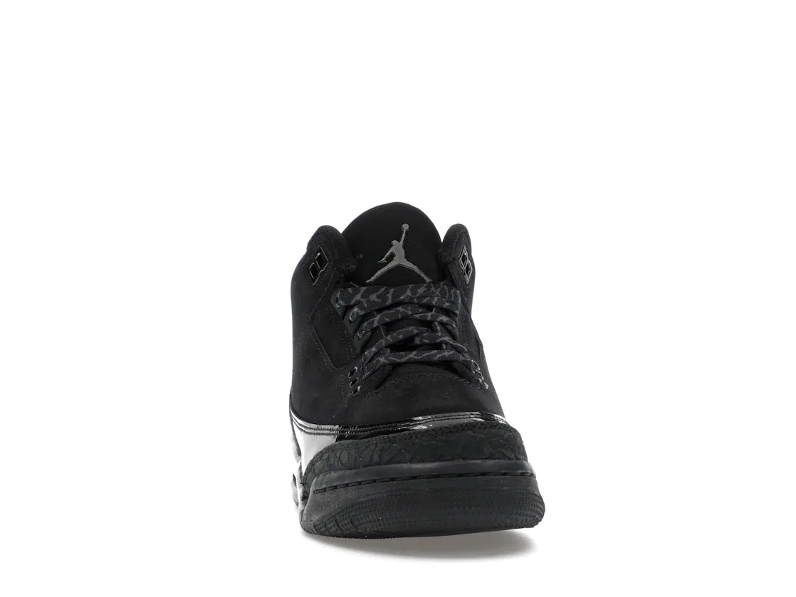 Детские кроссовки Lifestyle с монолитным дизайном Jordan 3 Retro Jordan, Black/Dark Charcoal/Black — фото 2