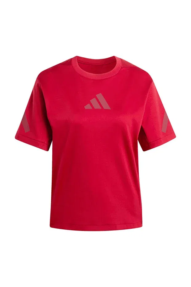 Женская футболка спортивная с коротким рукавом Adidas, Burgundy — фото 4