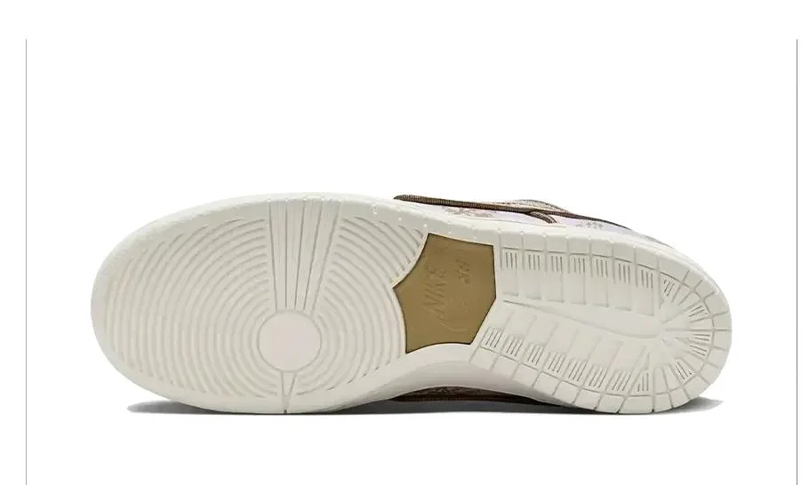 Детские кроссовки с принтом SB Dunk Low Premium Pastoral Print Nike, Hellgrau Gold — фото 3