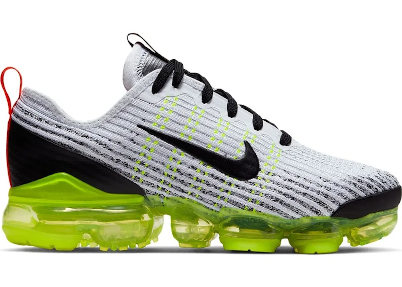 Детские кроссовки Lifestyle Nike Air VaporMax Flyknit 3 Nike, White/Black-Volt-Bright Crimson