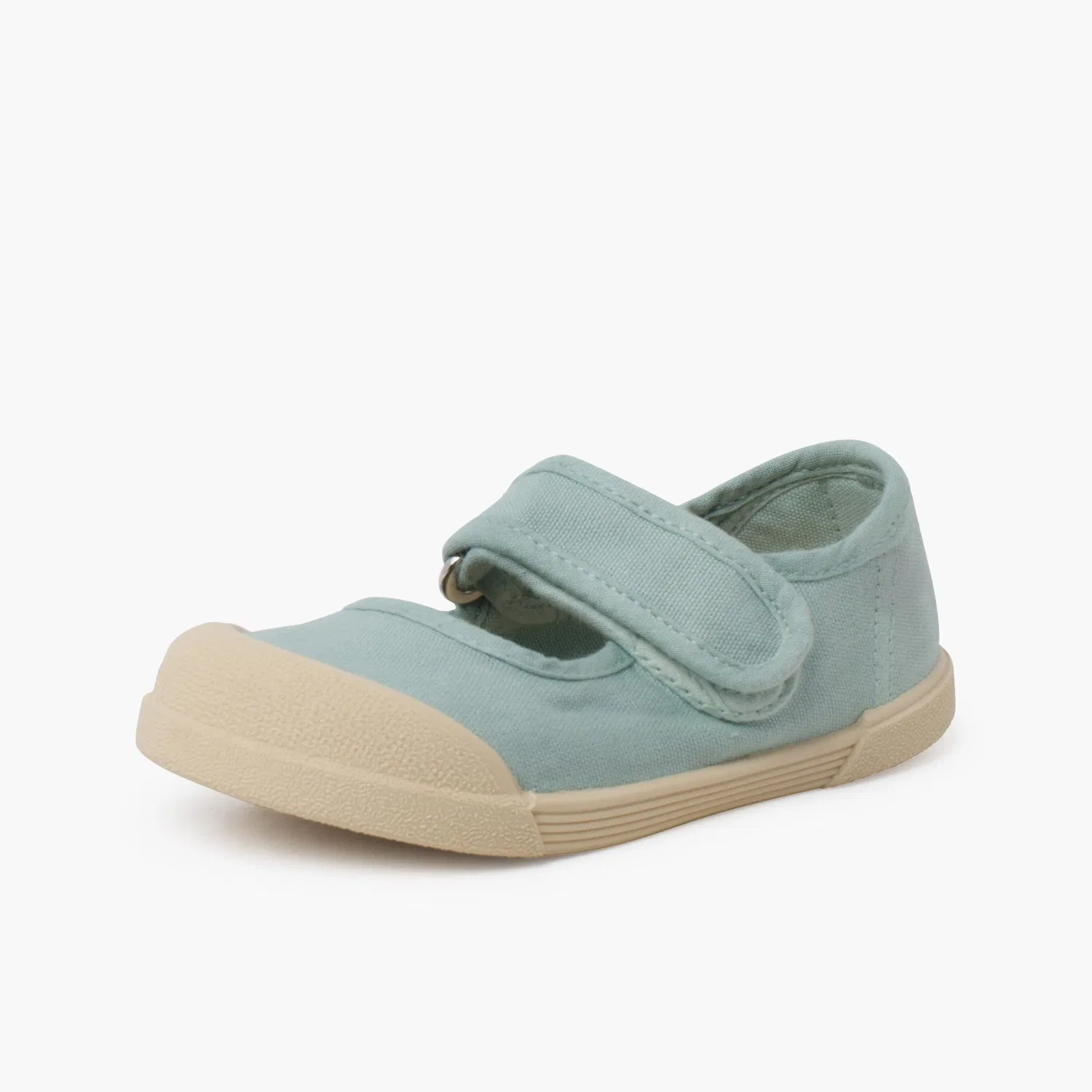 Детские балетки без каблука Pisamonas Barefoot Canvas Soft Strap Ballet Flats, Mint — фото 2