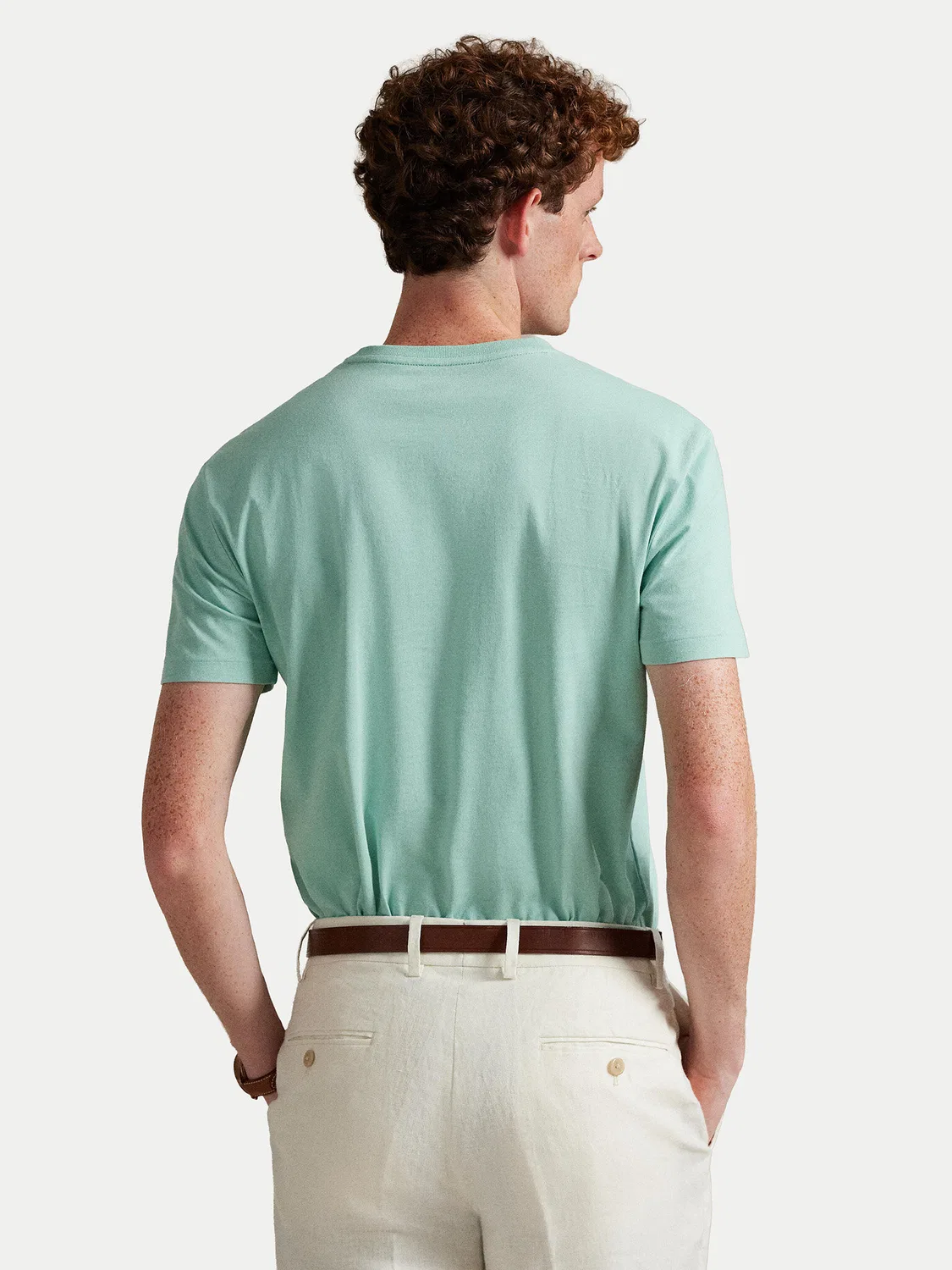 Мужская футболка приталенного кроя Polo Ralph Lauren, зеленый — фото 3