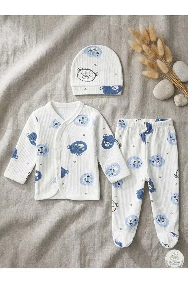 Детское боди-комбинезон для новорожденных с длинным рукавом Babexi, Blue — фото 3