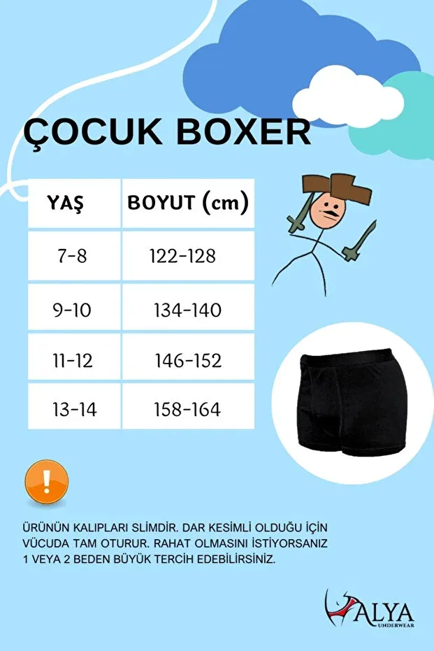 Детские боксеры для мальчиков хлопковые комплект 3 шт Basics Alya Underwear, T12 — фото 2