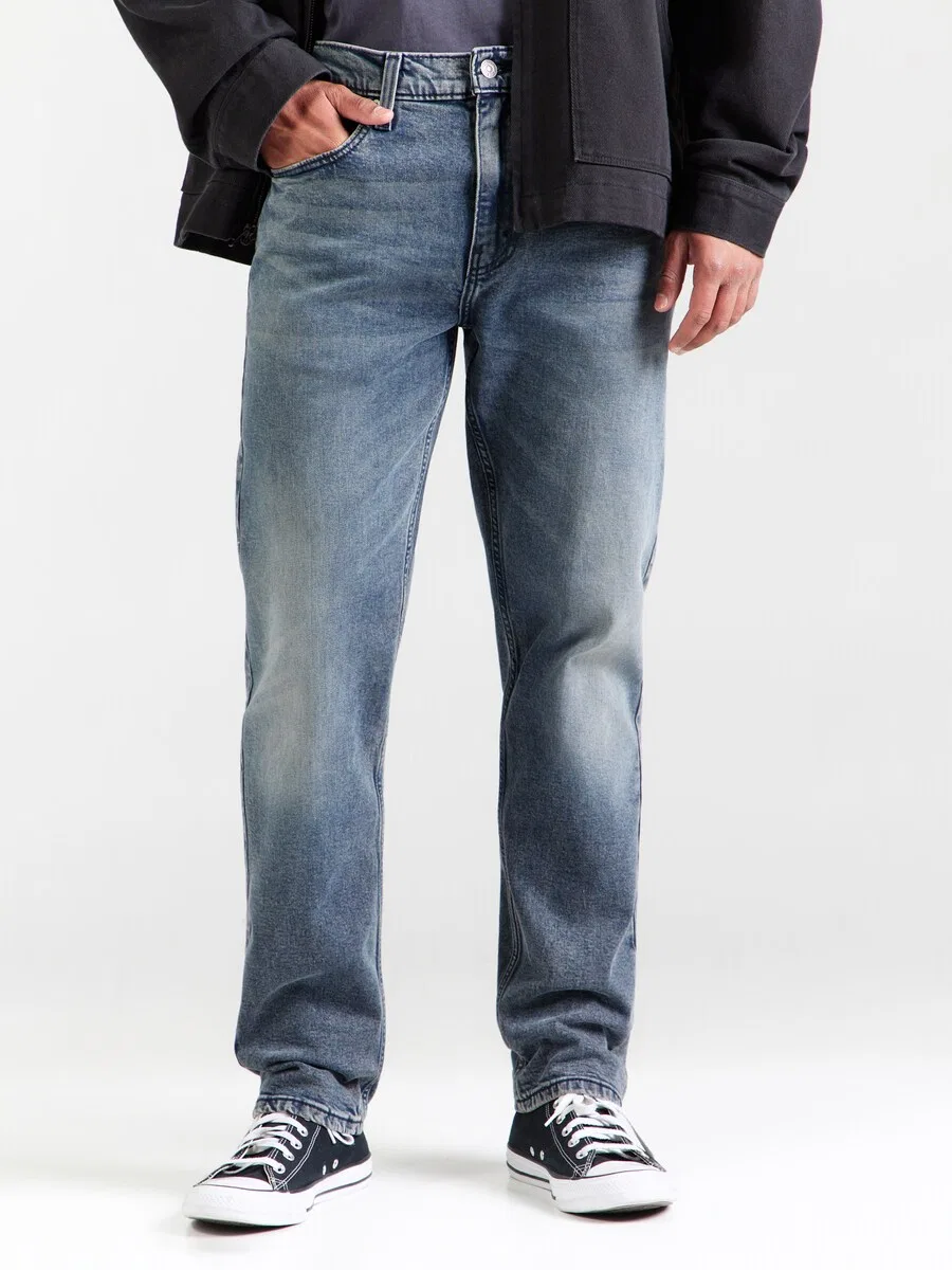 Джинсы LEVI'S Regular '502 Taper' темно-синего цвета — фото 2