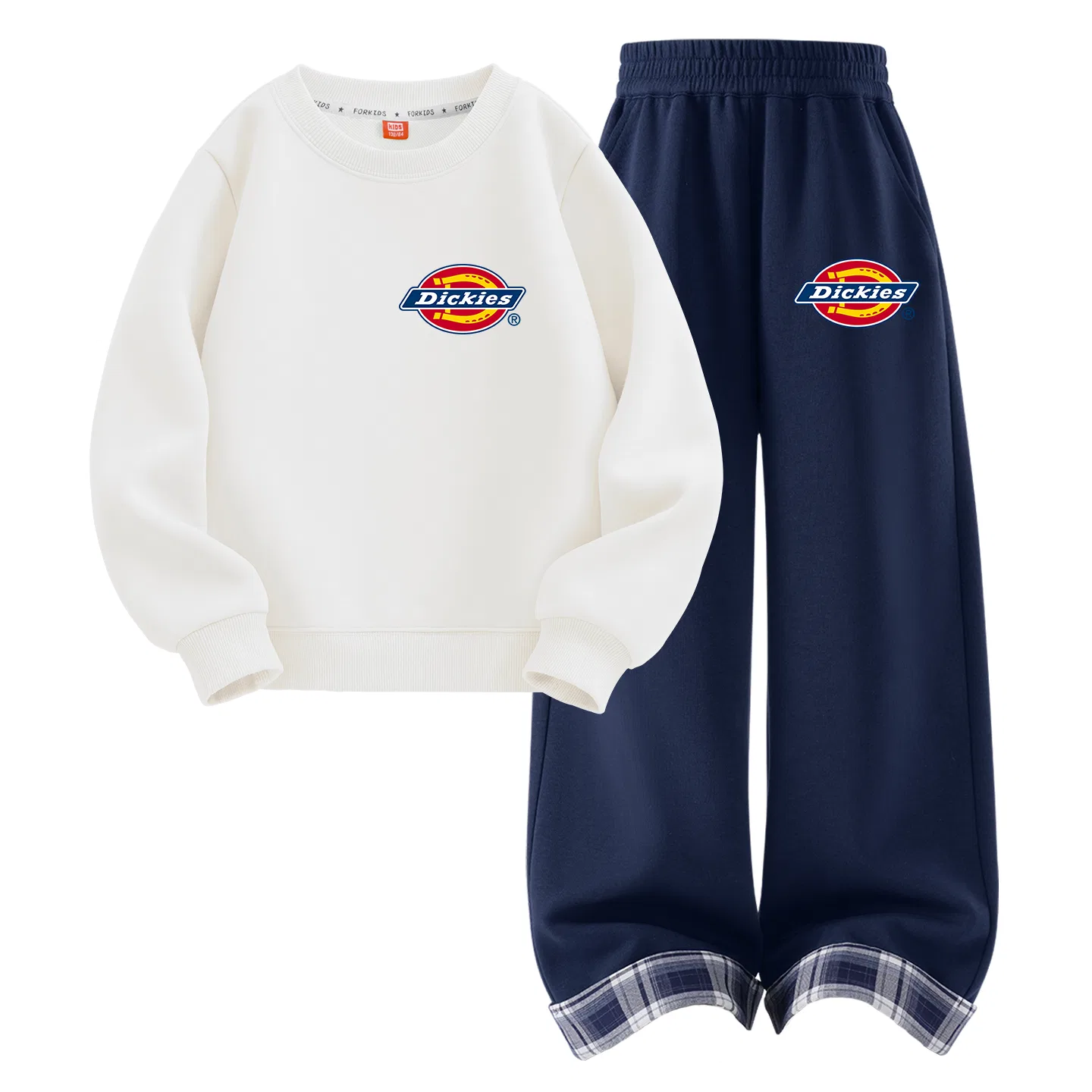 Детский комплект из двух свитшотов с принтом Dickies, Vintage Green/Navy Blue — фото 3