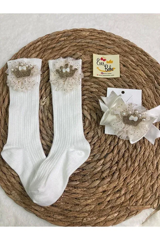 Детские носки для новорожденных хлопковые Eses Bebe, Nude Color