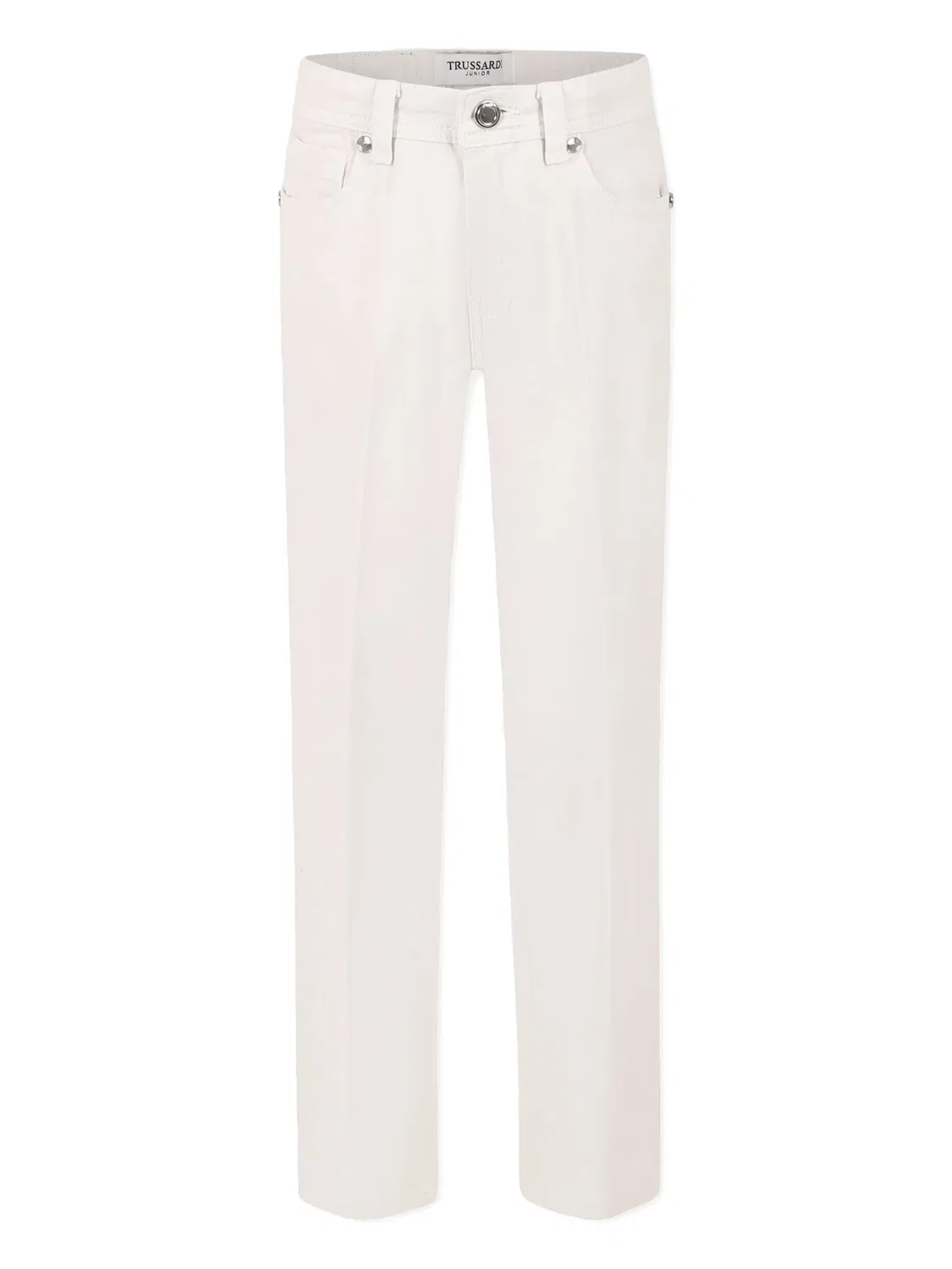 Хлопковые брюки Trussardi, белый