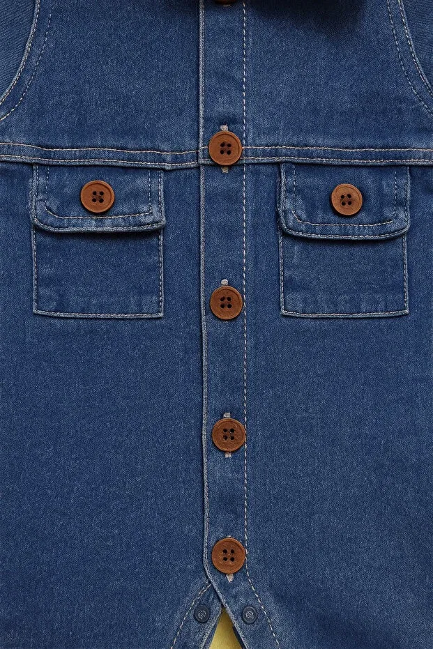 Детский комбинезон для мальчиков джинсовый Lino Baby, Navy Blue — фото 2
