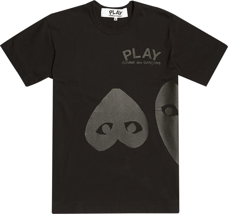 

Футболка Comme des Garçons Short-Sleeve Play T-Shirt With Upside Black Heart And Half Heart 'Black', черный