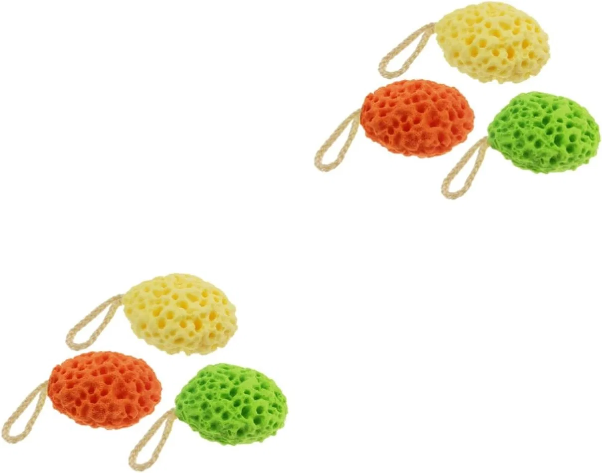 Мочалка для душа Honeycomb Bath Ball, POPETPOP, набор 6 шт, 10.5x8.5x9 см