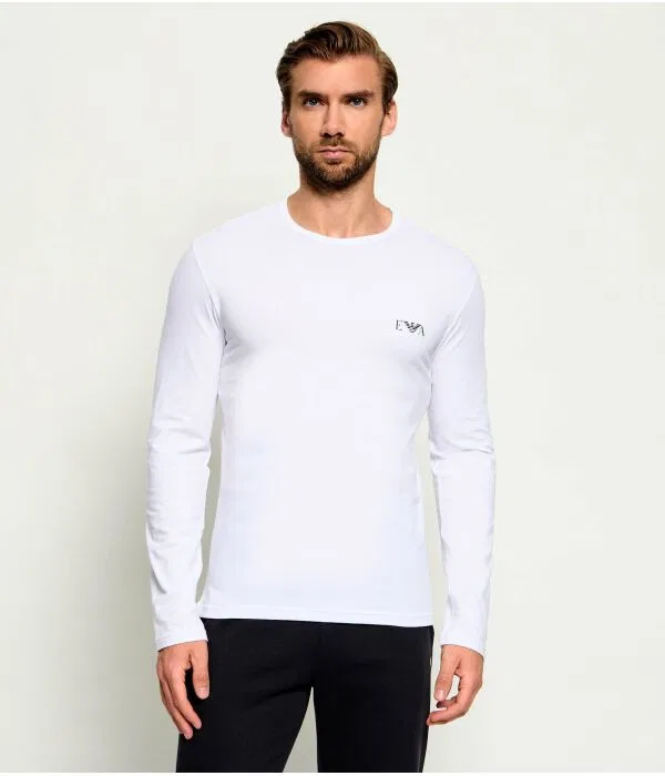 Мужской лонгслив Regular Fit Emporio Armani, белый