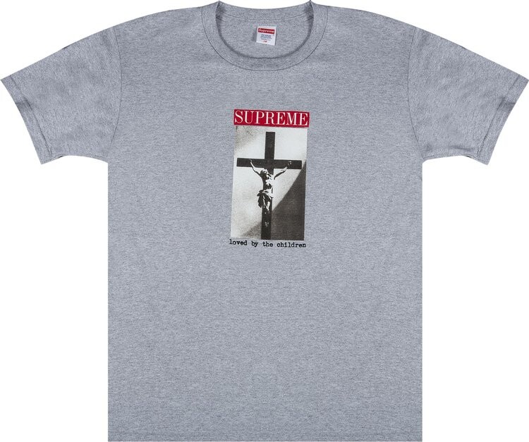 

Футболка Supreme Loved By The Children Tee 'Heather Grey', серый