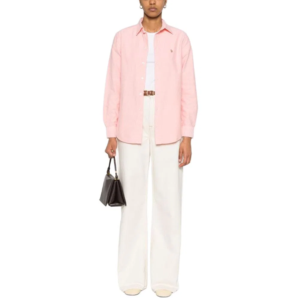 Женская рубашка Polo Ralph Lauren, Peach Orange — фото 3