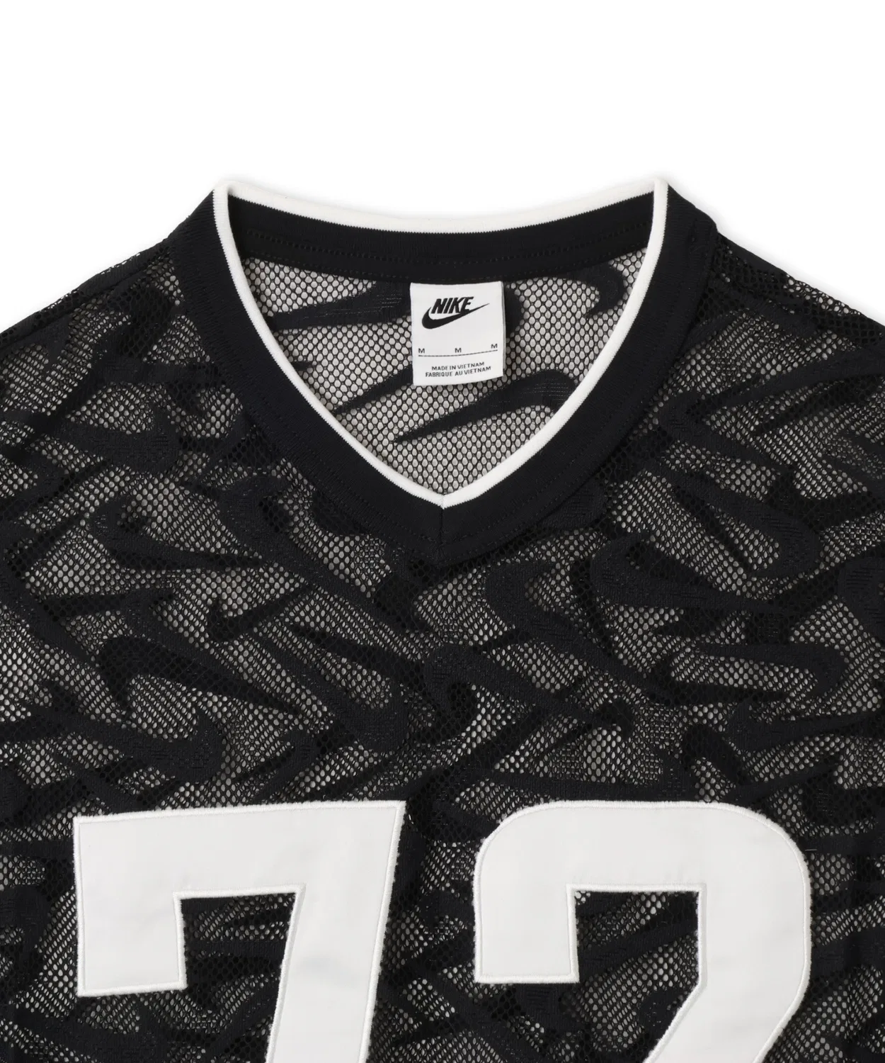 Женский топ-джерси с кружевным принтом, модель Chill Woven Lace Jersey NIKE, Black — фото 3