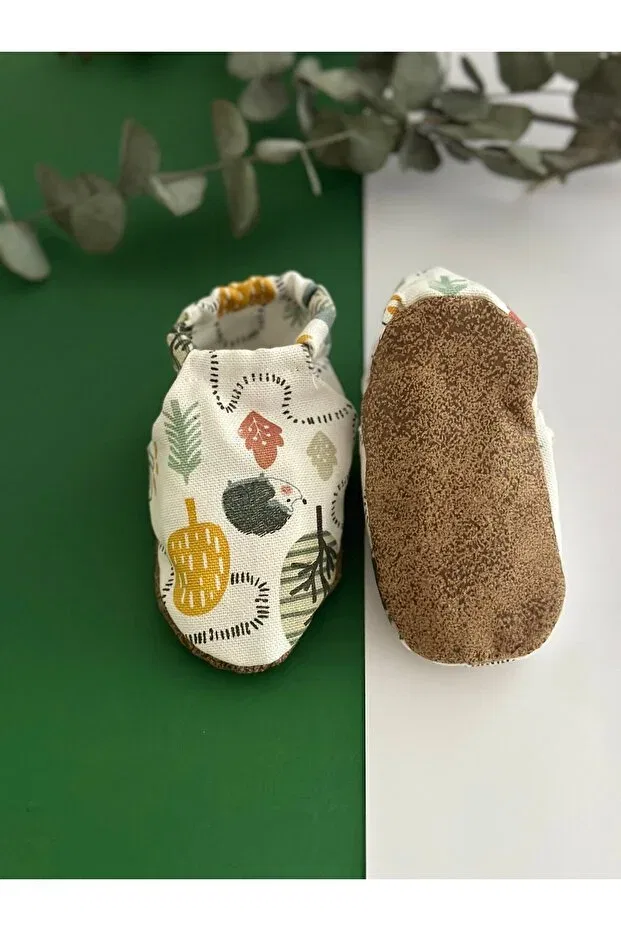 Детские тапочки-пинетки без задника с принтом Нескользящие Baby, Colored — фото 3