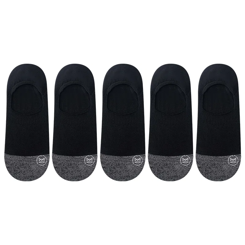 Детские носки-невидимки 5 пар, Black, MIIOW